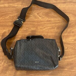 Dior Black Patterned Belt Bag